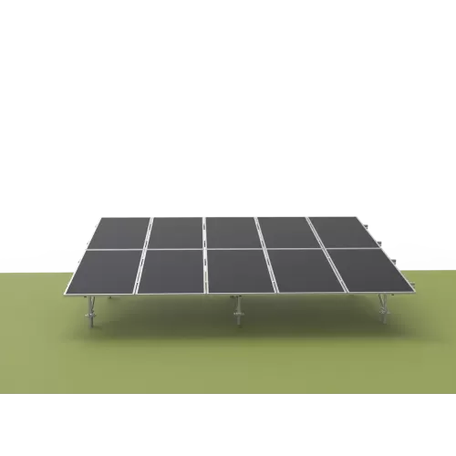 W-Type Ground Mounting System - Portrait Placement ( Aluminum alloy )