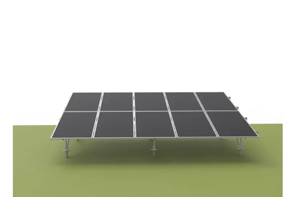 Sistema de Montaje en Suelo Tipo W - Orientación Vertical (Aleación de Aluminio)