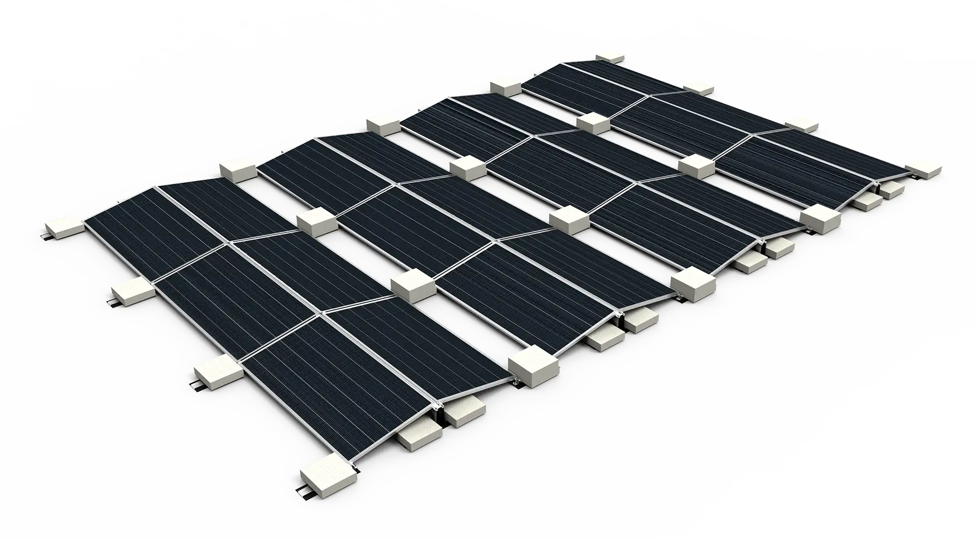 Adjustable aluminum alloy mounting system for commercial rooftop solar panels