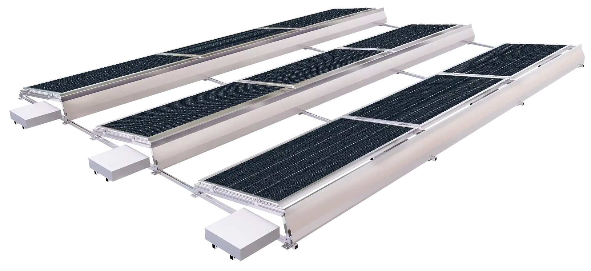 Triangle Bracket Solar Mounting System on Flat Roof - Adjustable Aluminum Alloy Racking