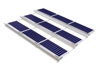 Système de Montage à Lest pour Panneaux Solaires sur Toit Plat Système de Montage à Lest pour Panneaux Solaires sur Toit Plat