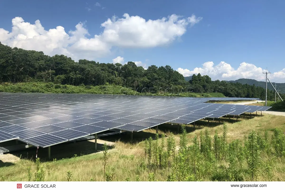 Large-scale 47MW fixed ground mount solar installation in Miyazaki, Japan