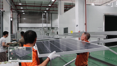 Dynamic GIF demonstrating corrosion resistance and long-term durability testing of Grace Solar components