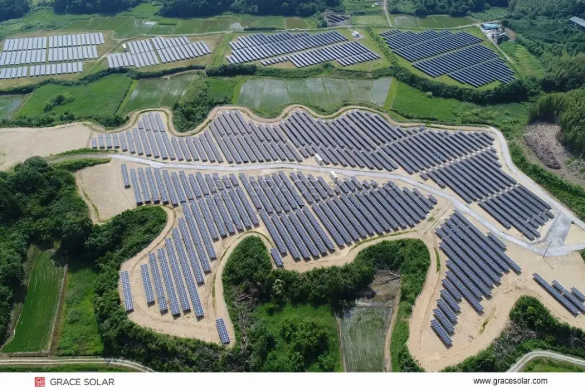 Large-scale ground solar mounting system installation