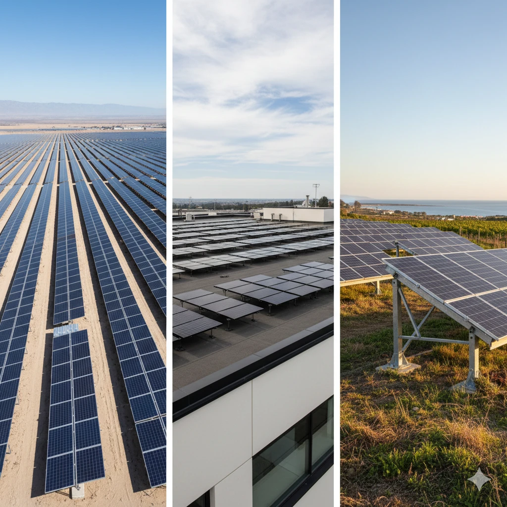 Global showcase of Grace Solar mounting systems in diverse environments: desert, rooftop, and coastal sites