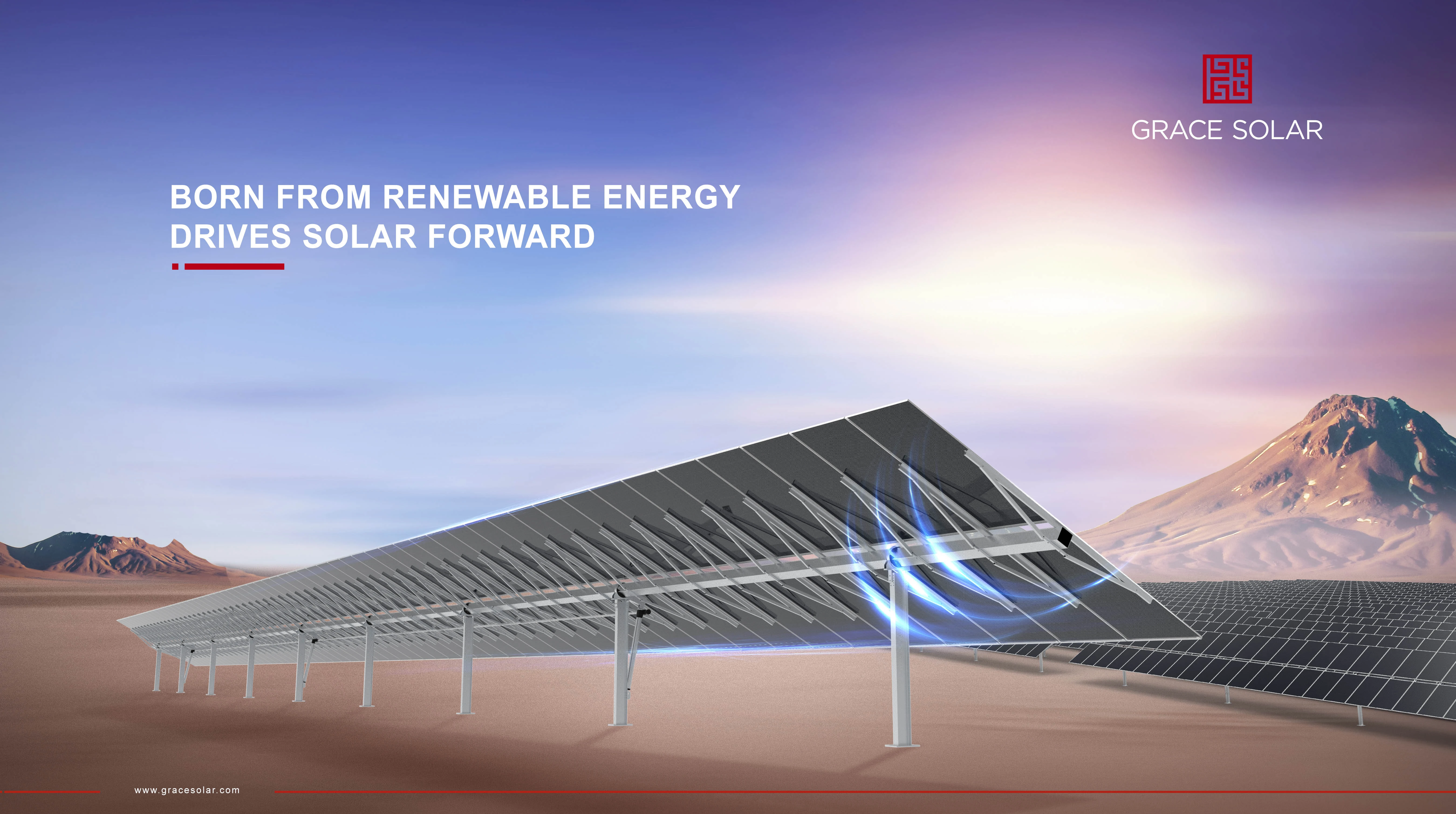 Grace Solar Ground Mount System Banner - High-quality solar mounting structure